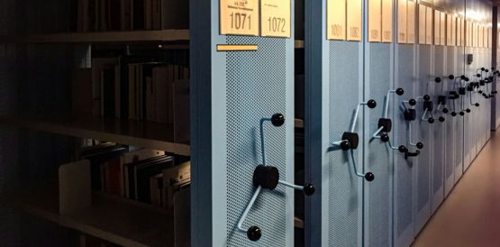 books in shelves in room